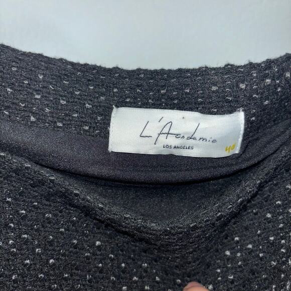 L’Academie REVOLVE The Estelle Black Tweed Mini Dress Size Small - Picture 8 of 15